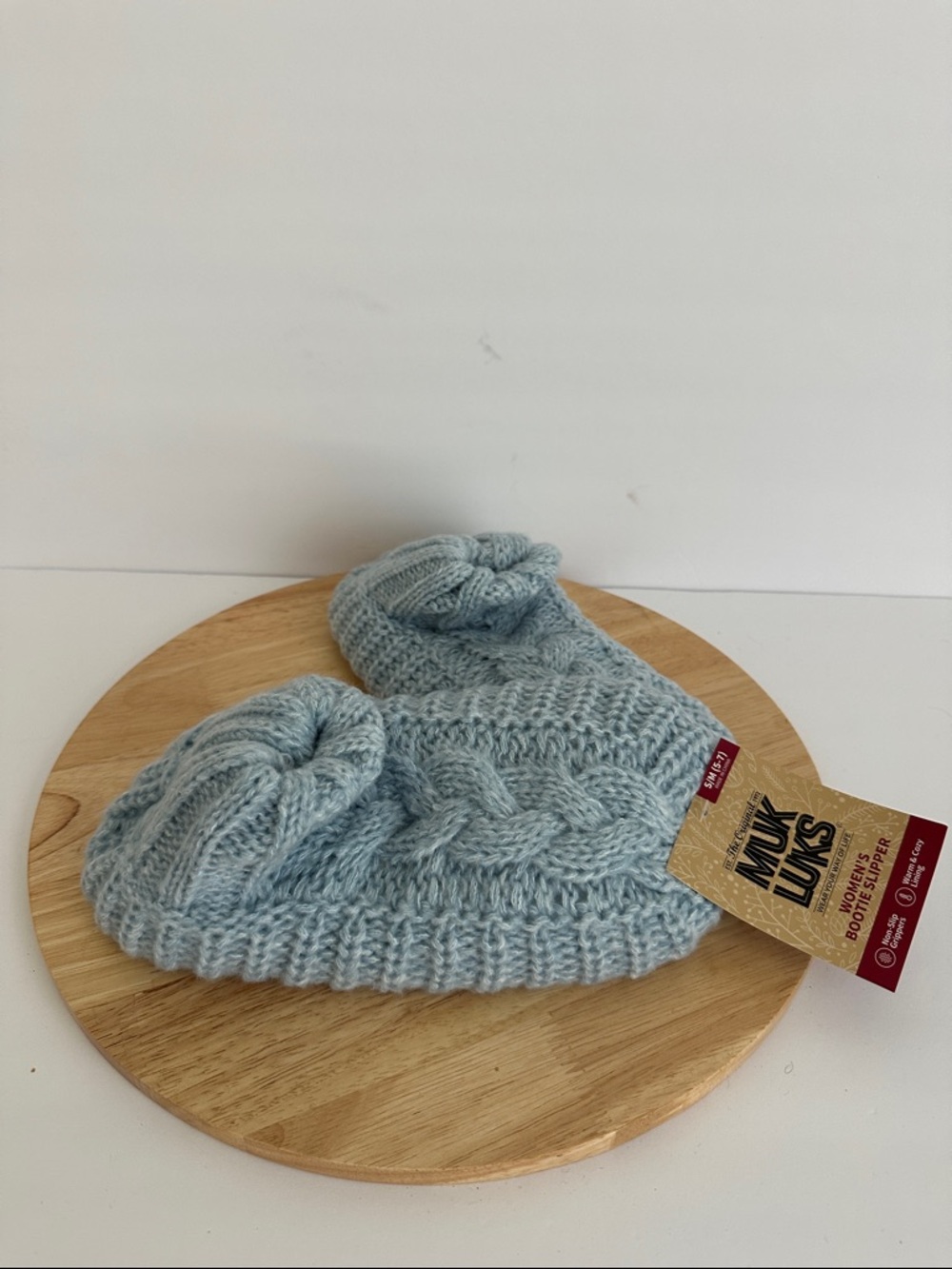 Muk Luks Sweater Knit Cuff Womens 1 Pair Slipper Socks